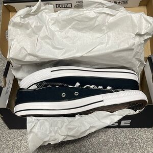 Brand new in box black and white converse